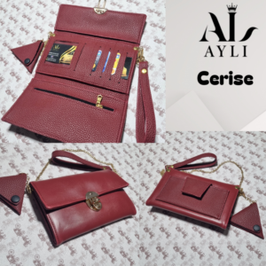 Sac et Porte-monnaie original double face 2pieces en cuir🔥