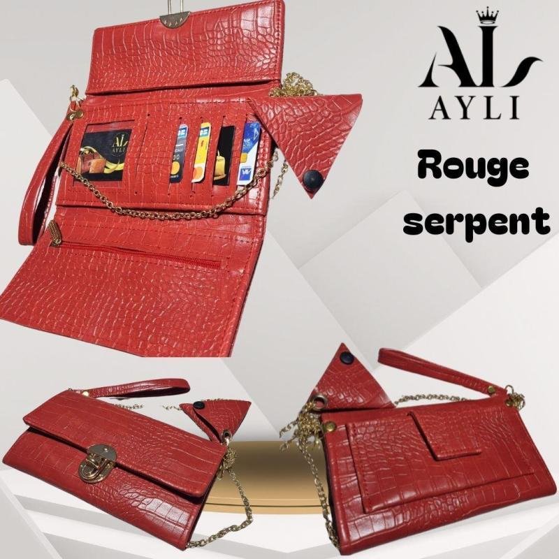sac et porte monnaie original لحمل البطاقات والنقود والهاتف والمفاتيح double face ومن قطعتين